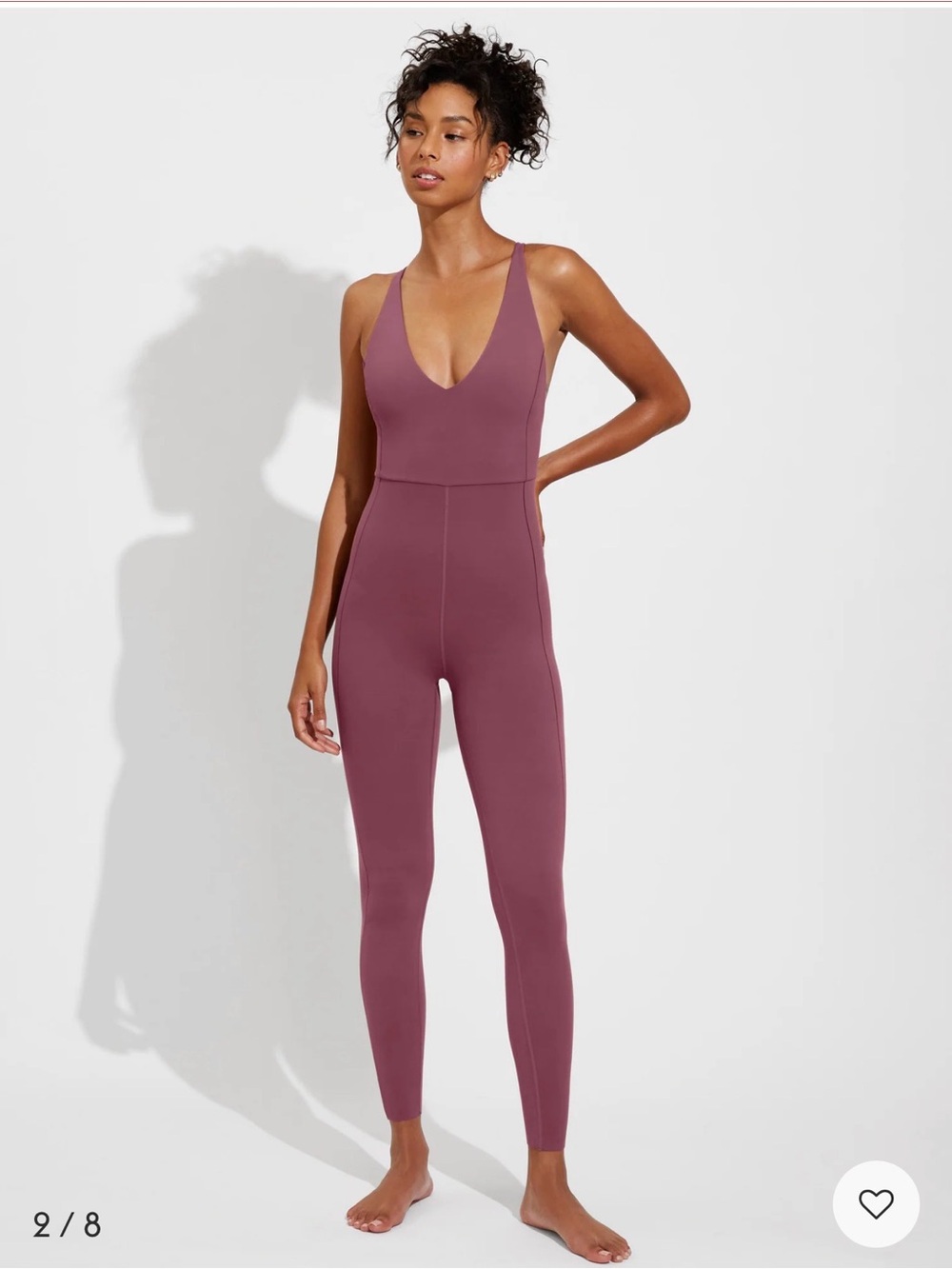 Left On Friday Desert Plum Weekender Playsuit 27” -  V-Neck Jumpsuit Romper